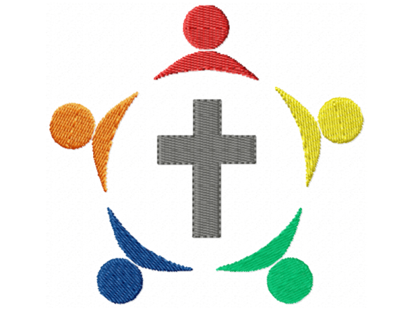 Die Welt ist bunt Gotteslobhülle - Vollstick Stickdatei